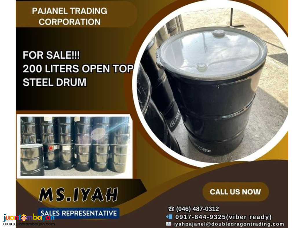 STEEL DRUM-OPEN TOP 200 LITERS STEEL DRUM-OPEN TOP 200 LITERS