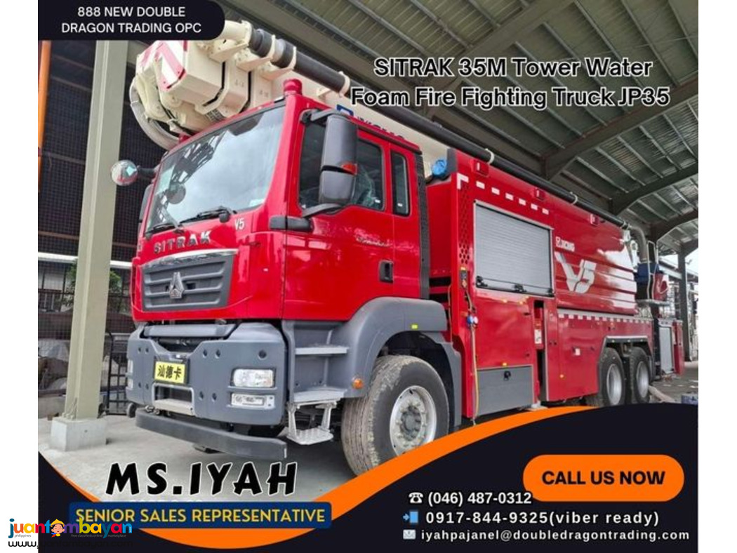 SITRAK 35M Tower Water Foam Fire Fighting Truck JP35