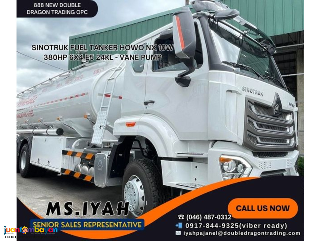 SINOTRUK FUEL TANKER HOWO NX 10W 380HP 6X4 E5 24KL - VANE PUMP-