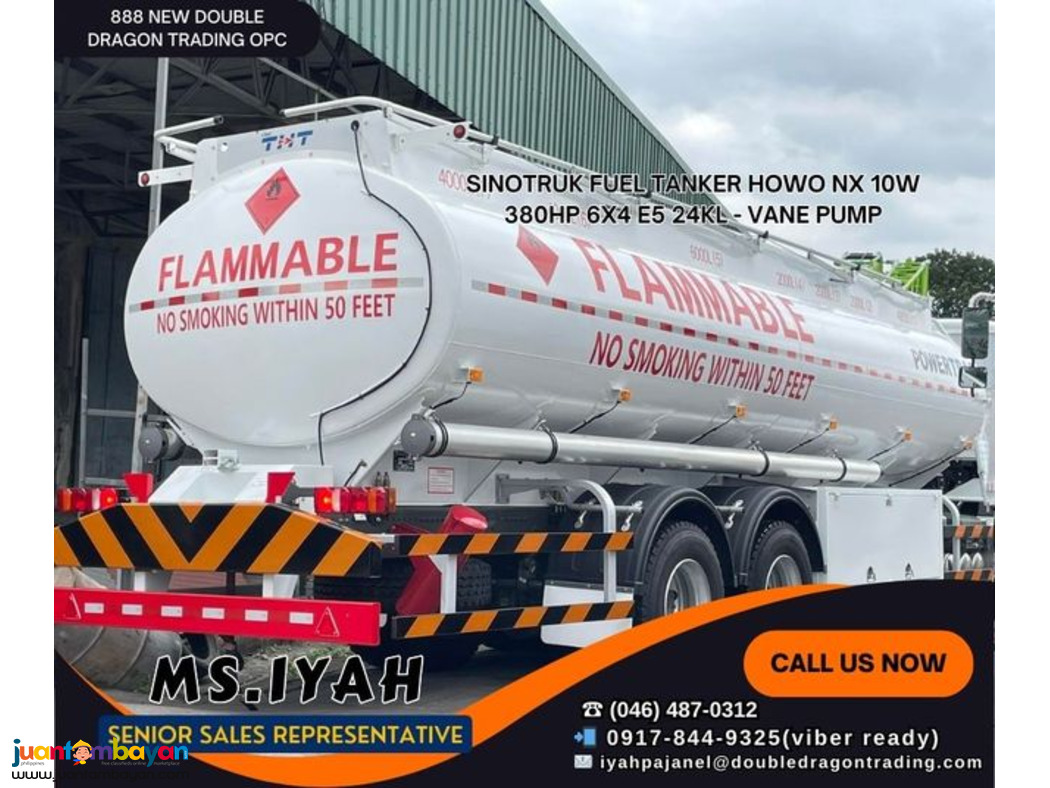 SINOTRUK FUEL TANKER HOWO NX 10W 380HP 6X4 E5 24KL - VANE PUMP-
