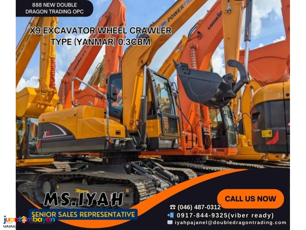 X9 EXCAVATOR WHEEL CRAWLER TYPE (YANMAR) 0.3CBM-