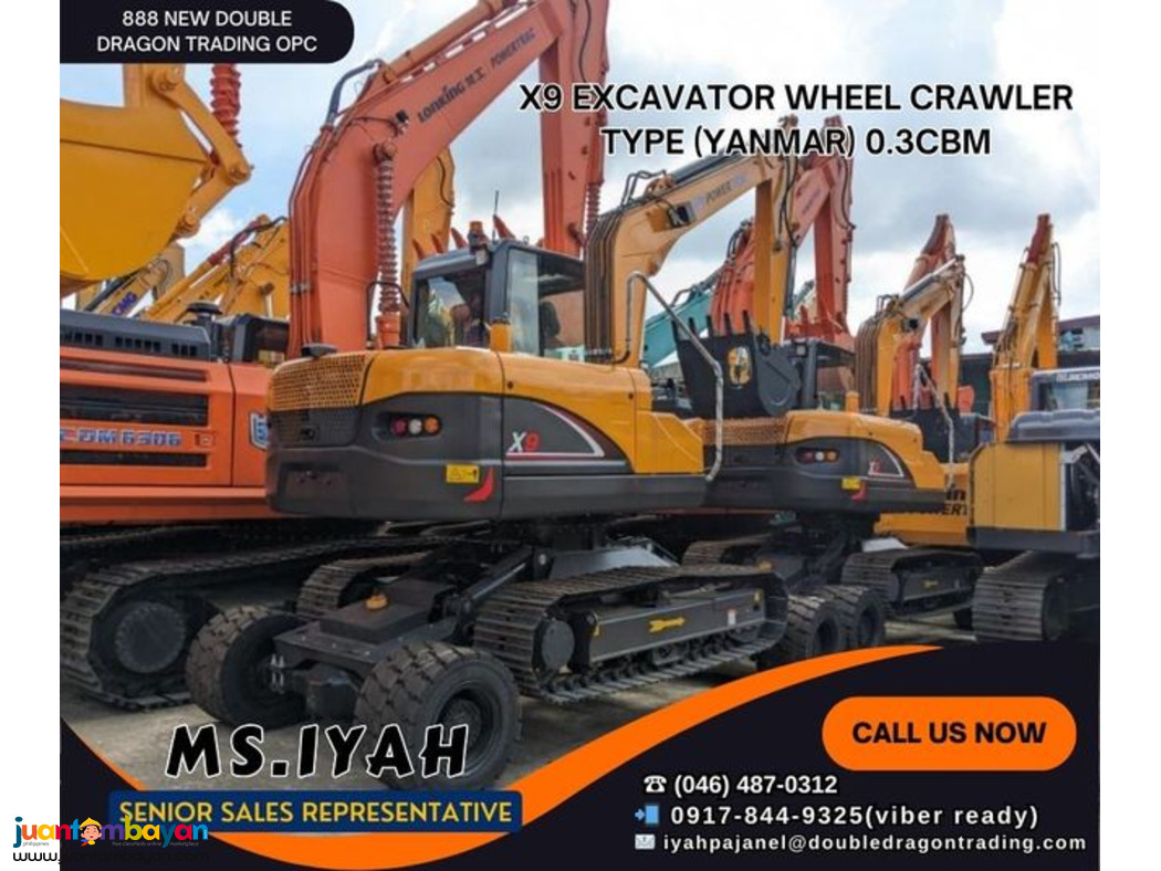 X9 EXCAVATOR WHEEL CRAWLER TYPE (YANMAR) 0.3CBM-