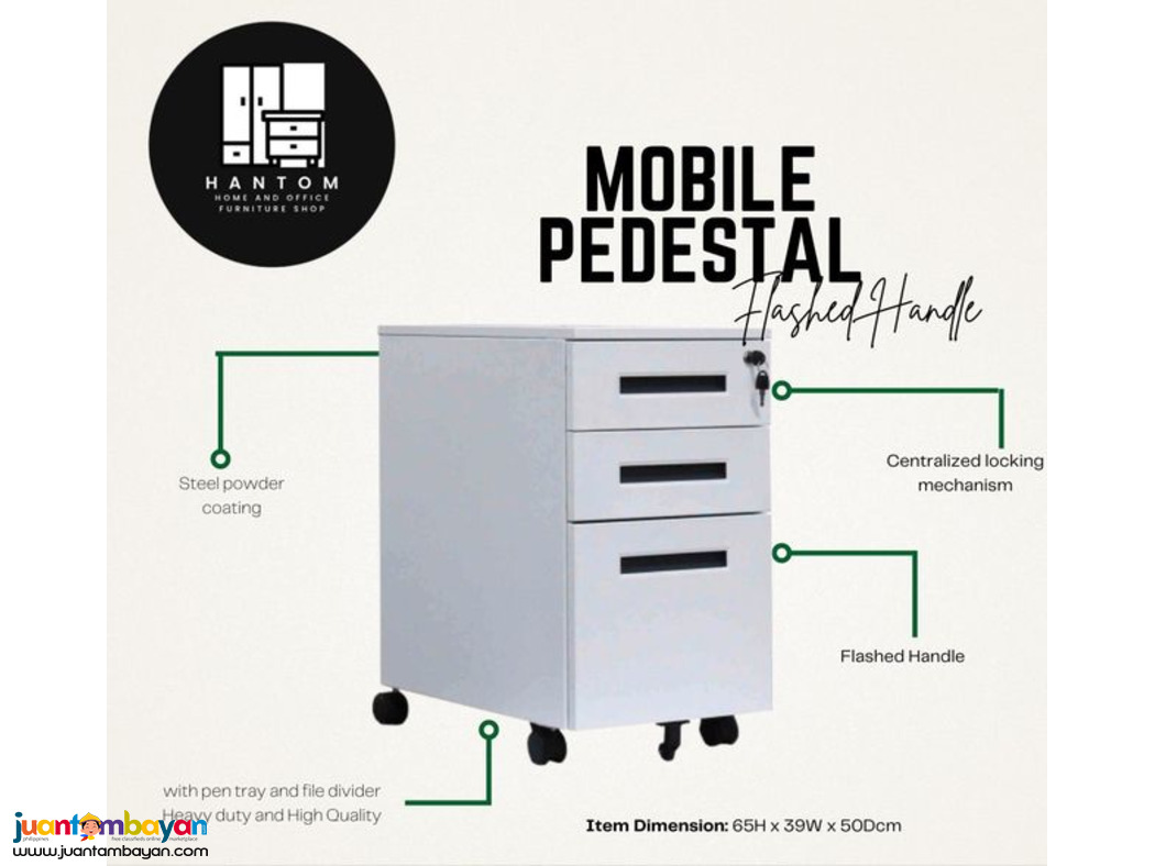 MOBILE PEDESTAL STEEL FILING CABINET