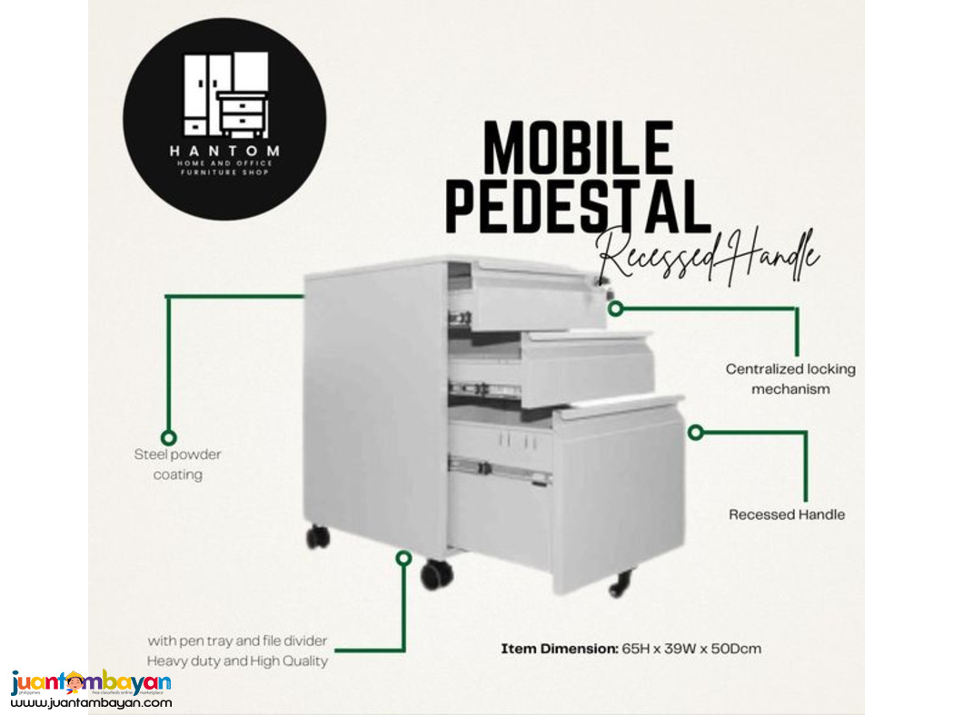 MOBILE PEDESTAL STEEL FILING CABINET