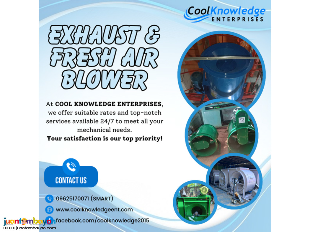 ++ install & supply ++ exhaust & fresh air blower ++