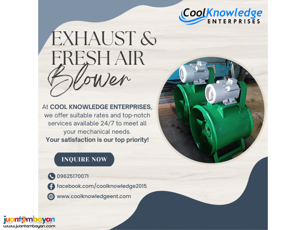 ++ install & supply ++ exhaust & fresh air blower ++