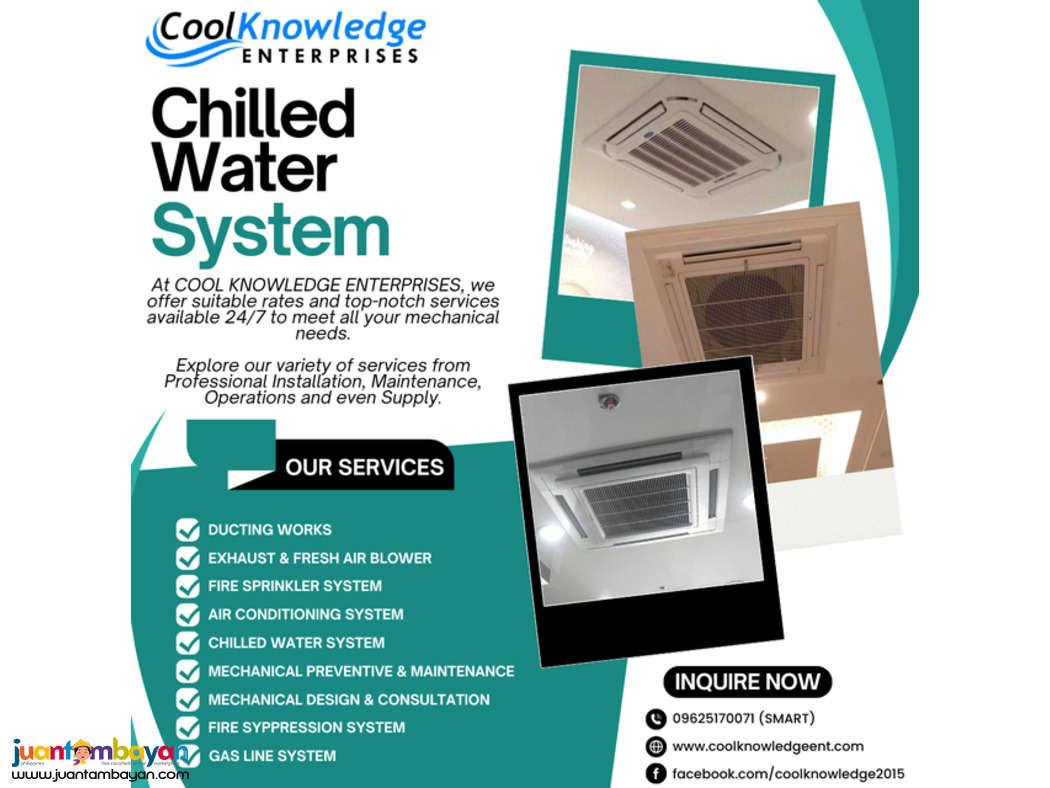 ++ CHILLED WATER ++ SUPPLY & INSTALLATION ++ AVAILABLE ++