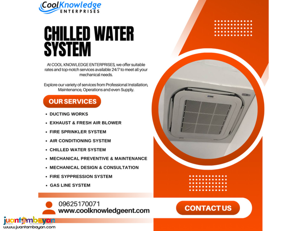 ++ CHILLED WATER ++ SUPPLY & INSTALLATION ++ AVAILABLE ++