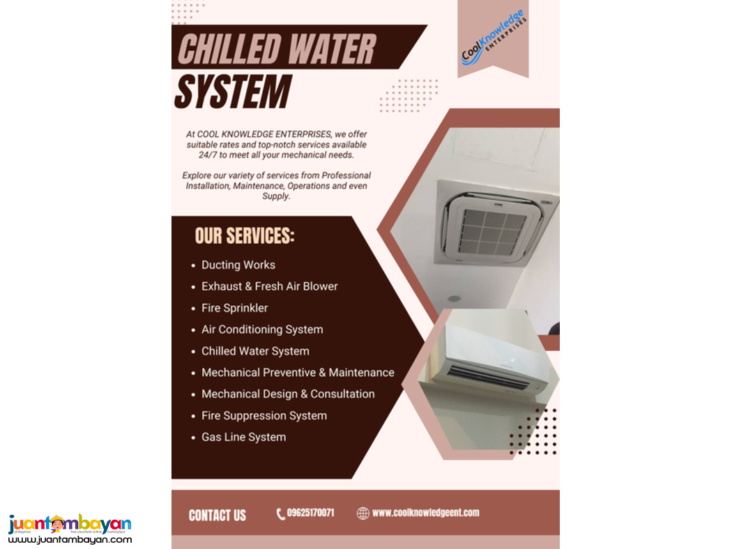 ++ CHILLED WATER ++ SUPPLY & INSTALLATION ++ AVAILABLE ++