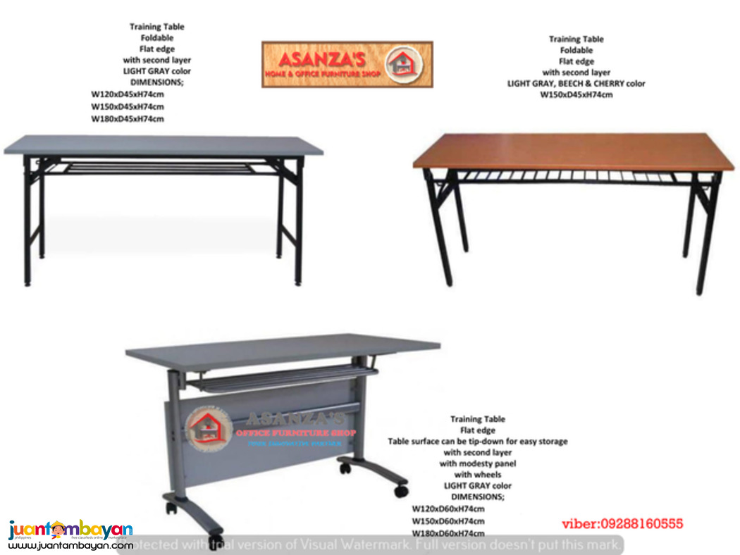 FOLDABLE TRAINING TABLE