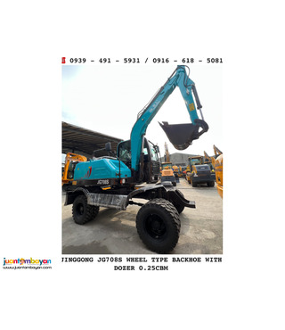 wheel type backhoe Excavator 0.25 Jinggong Jg708s