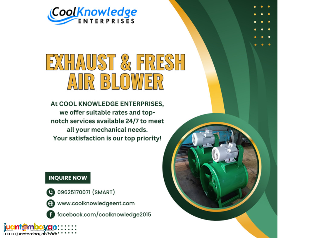 ===EXHAUST AND FRESH AIR BLOWER---AVAILABLE