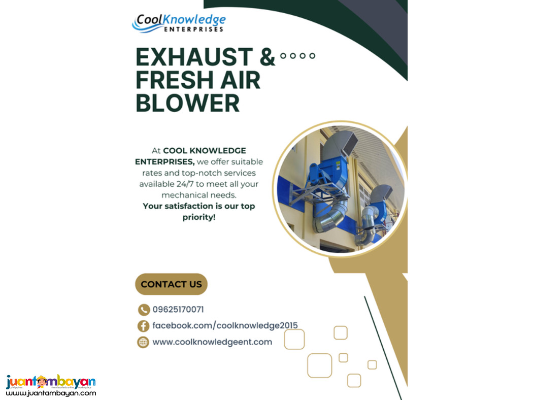 eXHAUST AND AIR FRESH BLOWER - COOL KNOWLEDGE 