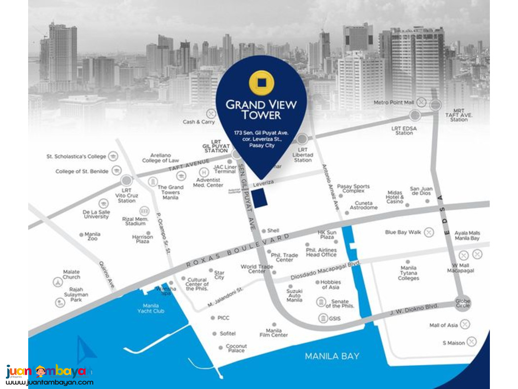 Pasay 1 bR condo for sale near Buendia LRT Station and MOA