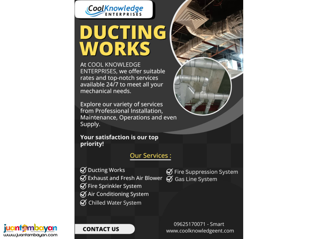 <<<Cool Knowledge || DUCTING WORKS >>>