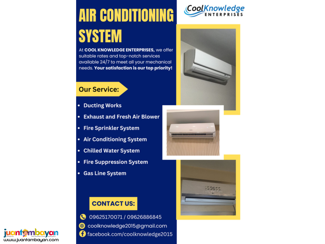 AIR CONDITIONING SYSTEM >> QUALITY SUPPLY AND INSTALLATION HERE.
