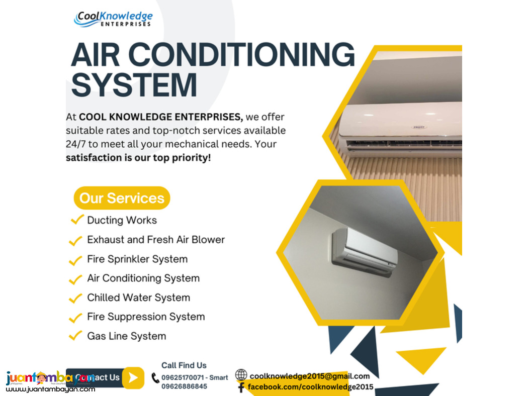 AIR CONDITIONING SYSTEM >> QUALITY SUPPLY AND INSTALLATION HERE.