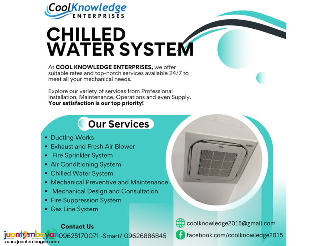 CHILLED WATER SYSTEM >>> QUALITY SUPPLY AND INTALLATION HERE 