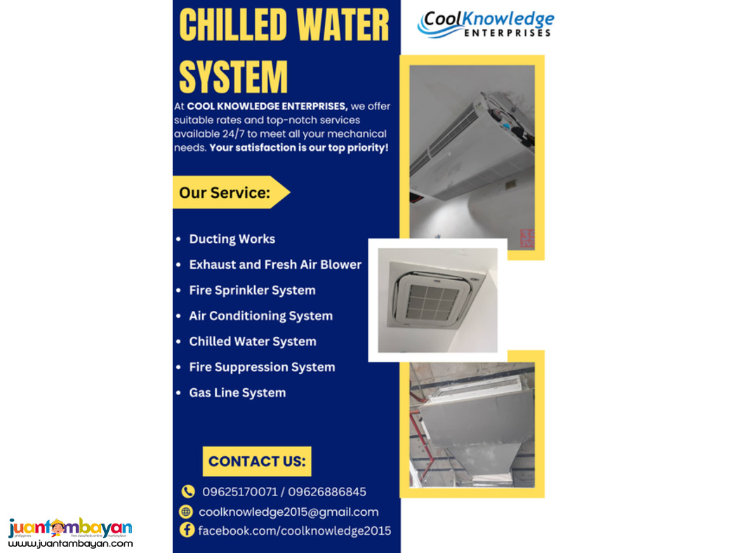 CHILLED WATER SYSTEM >>> QUALITY SUPPLY AND INTALLATION HERE 
