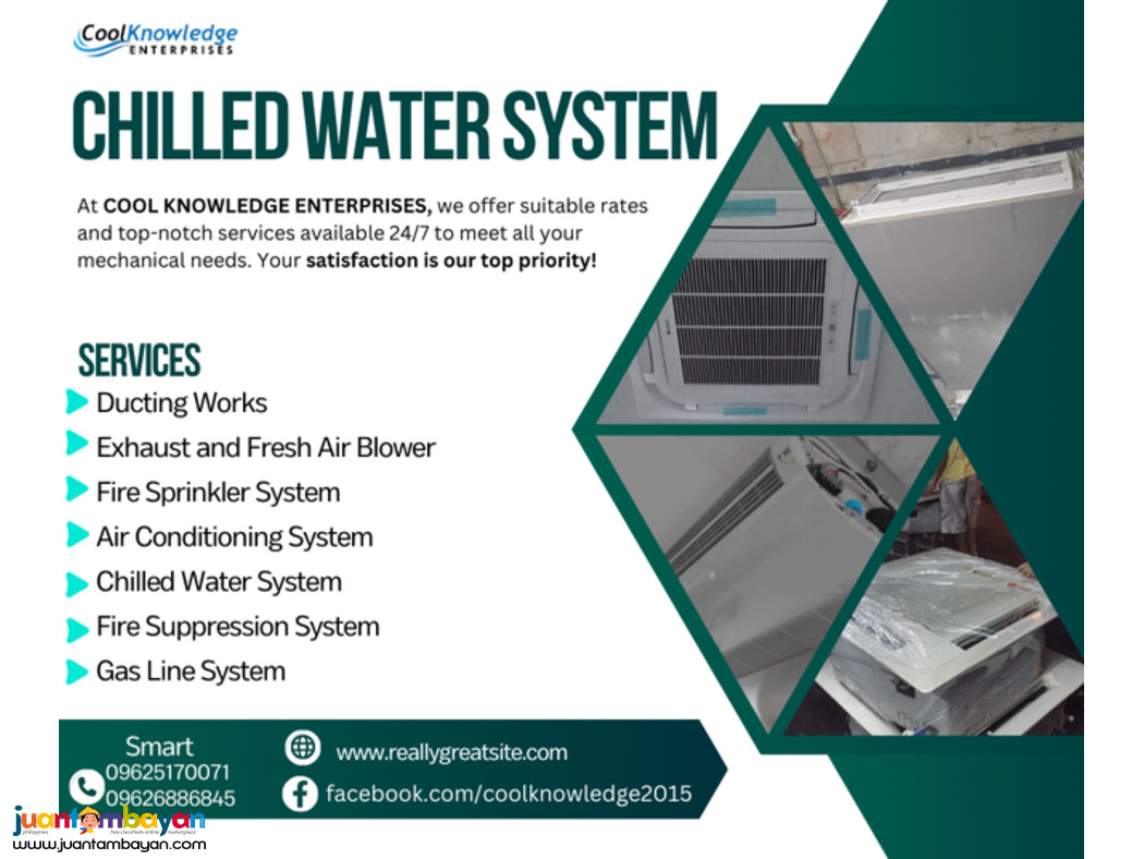 CHILLED WATER SYSTEM >>> QUALITY SUPPLY AND INTALLATION HERE 