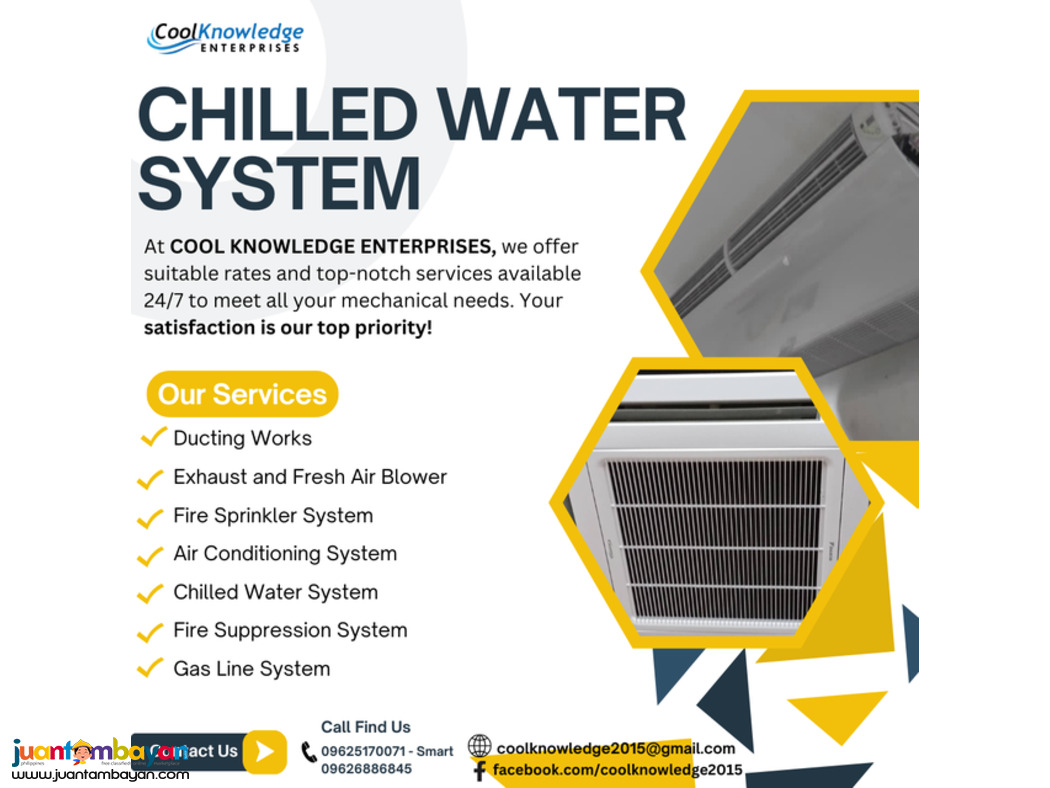 CHILLED WATER SYSTEM >>> QUALITY SUPPLY AND INTALLATION HERE 