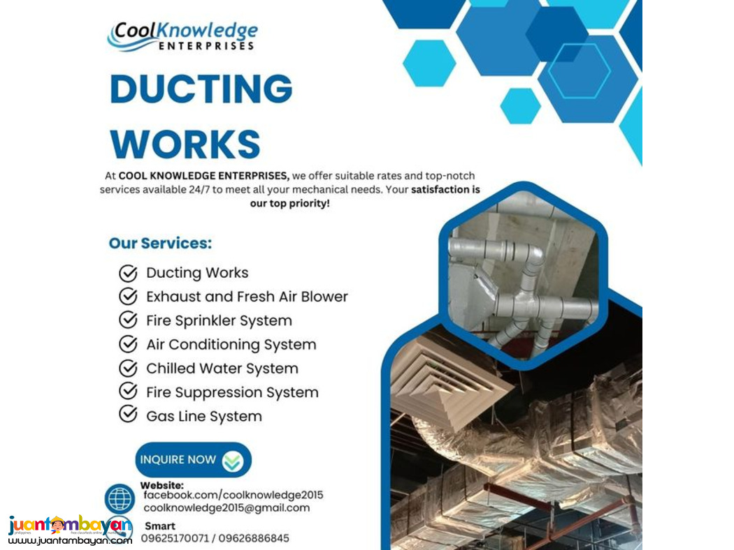 ''DUCTING WORKS // QUALITY SUPPLY AND INSTALLATION // AVAILABLE''