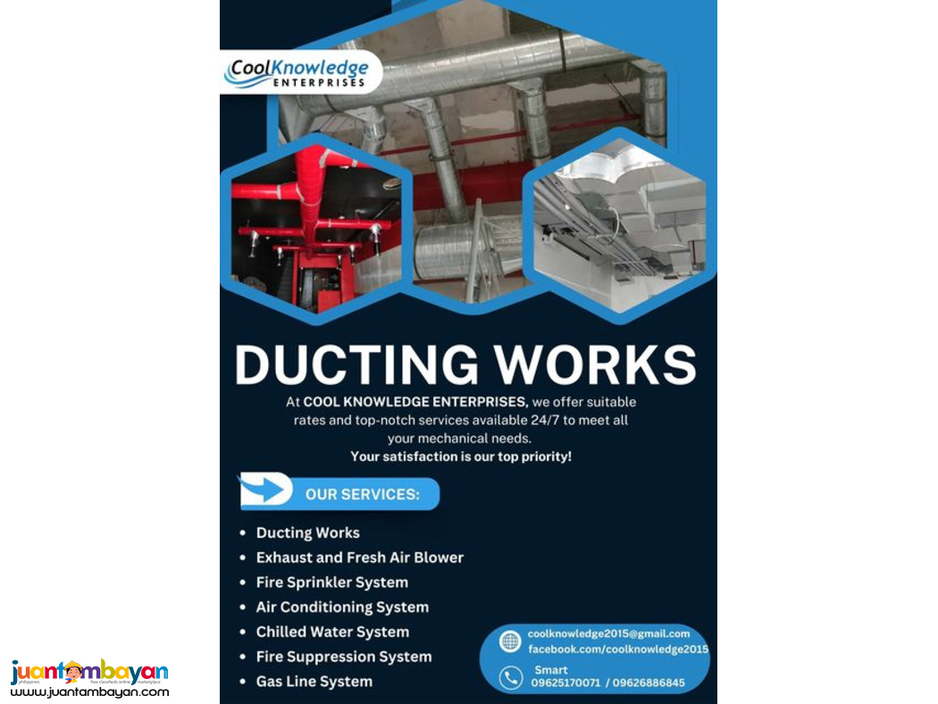 ''DUCTING WORKS // QUALITY SUPPLY AND INSTALLATION // AVAILABLE''