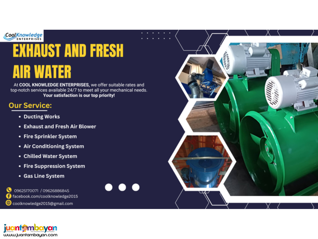 ''EXHAUST AND FRESH AIR BLOWER // QUALITY SUPPLY AND INSTALLATION ''