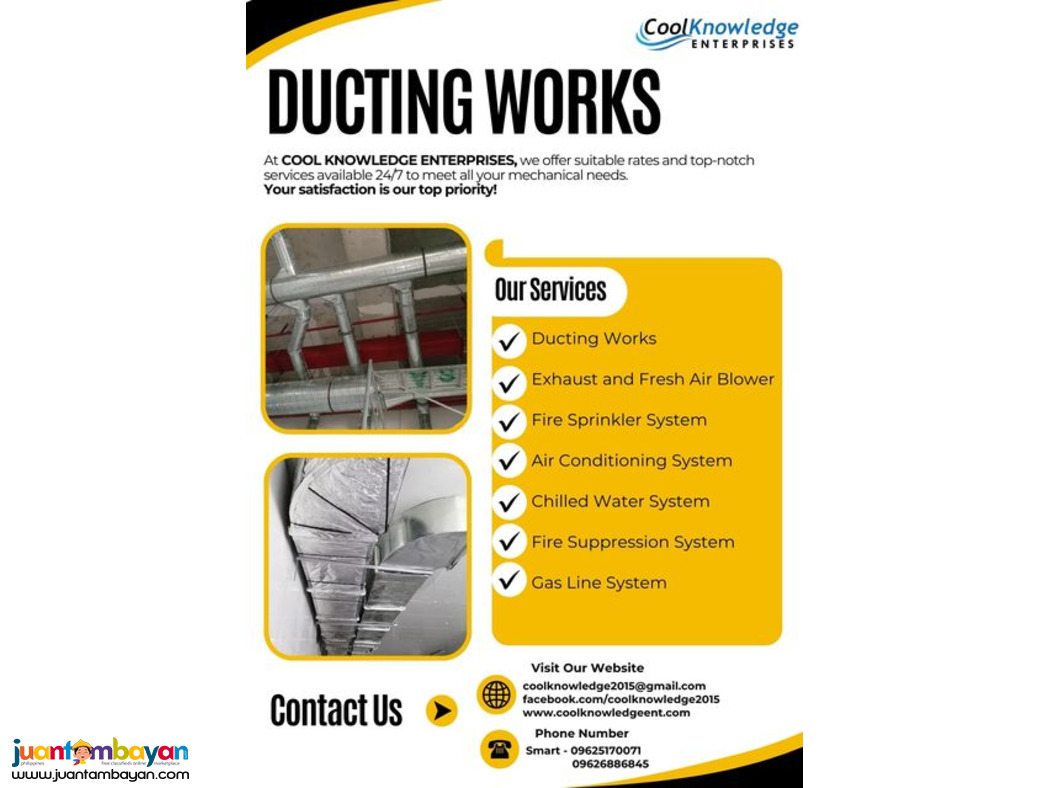 ,,{ DUCTING WORKS } { SUPPLY AND INSTALLATION },,