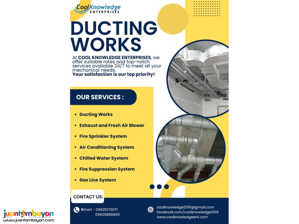 ,,{ DUCTING WORKS } { SUPPLY AND INSTALLATION },,