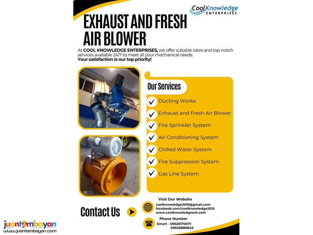 || eXHAUST AND FRESH AIR BLOWER || 