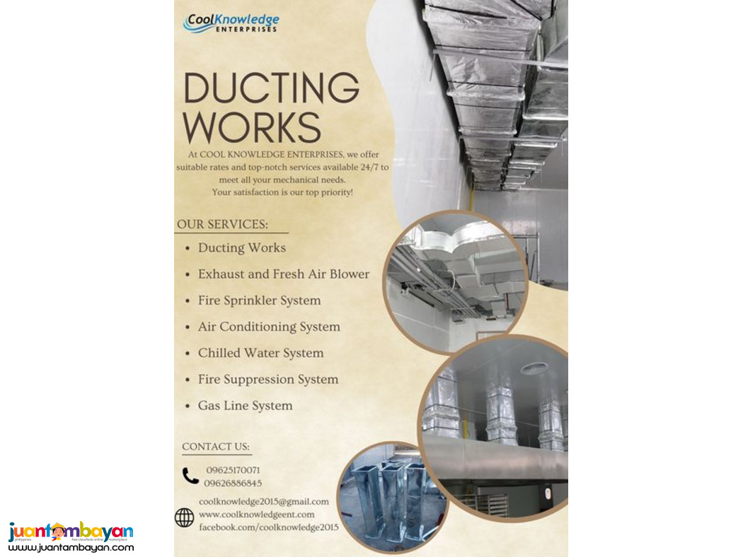 -+-DUCTING WORKS-+- supply and Installation Available...