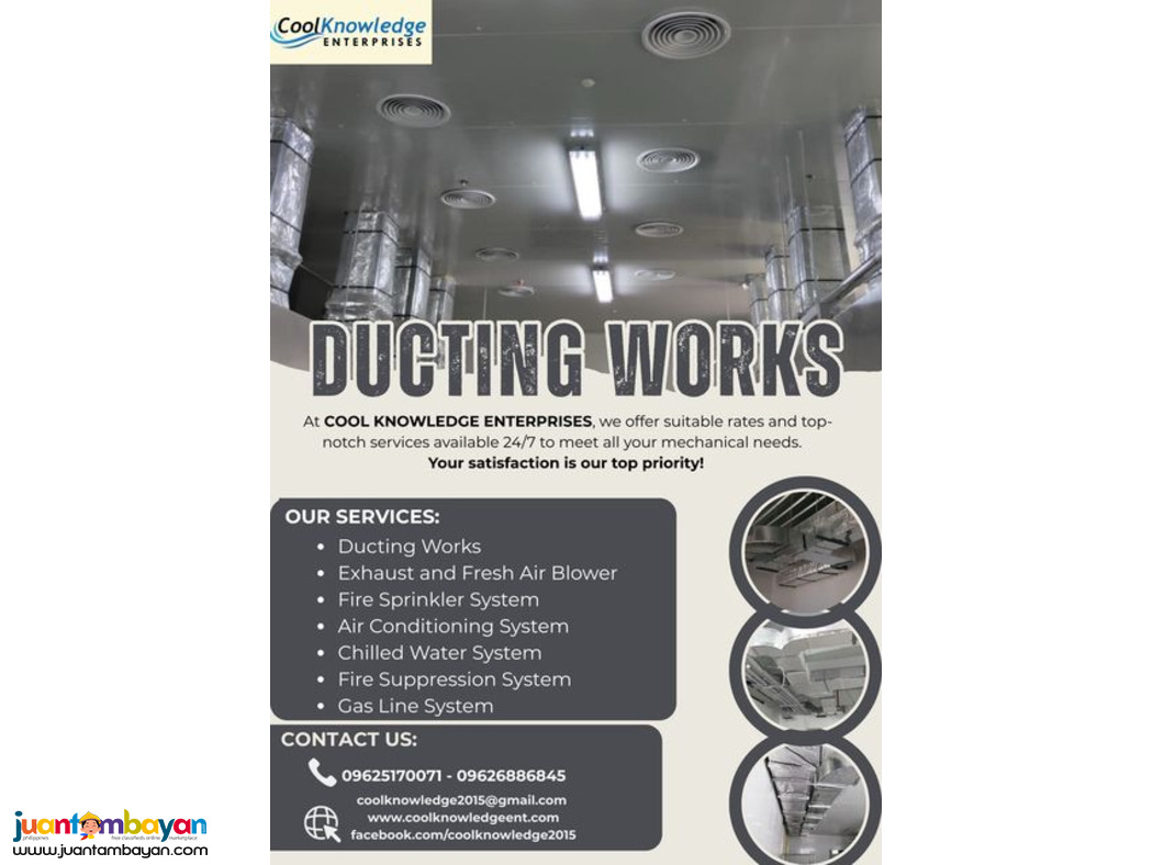-+-DUCTING WORKS-+- supply and Installation Available...