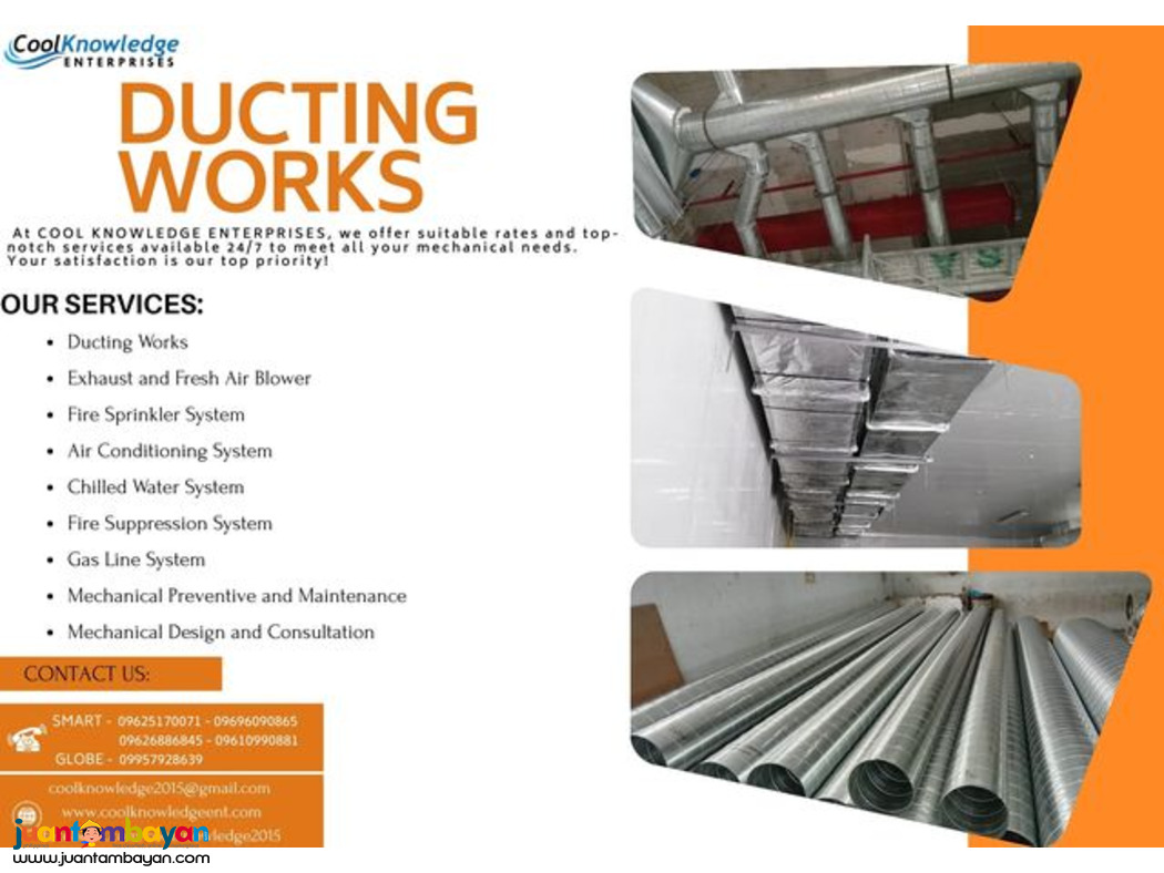 -+-DUCTING WORKS-+- supply and Installation Available...