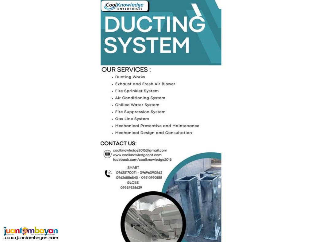 -+-DUCTING WORKS-+- supply and Installation Available...