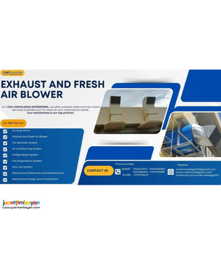 +-+ EXHAUST AND FRESH AIR BLOWER +-+ Supply and Installation.