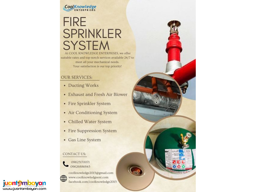 --+ FIRE SPRINKLER SYSTEM +-- Supply and Installation.