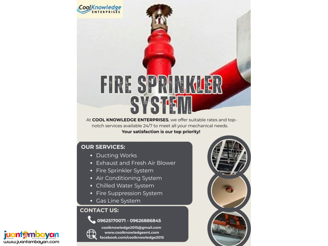 --+ FIRE SPRINKLER SYSTEM +-- Supply and Installation.