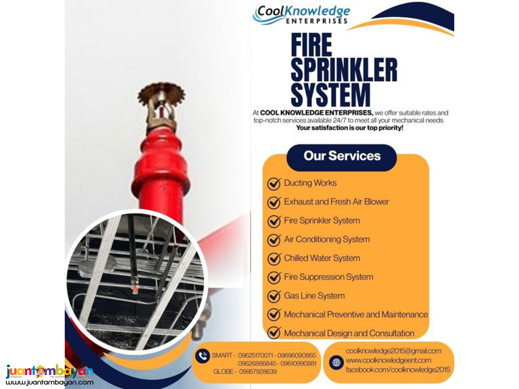 --+ FIRE SPRINKLER SYSTEM +-- Supply and Installation.