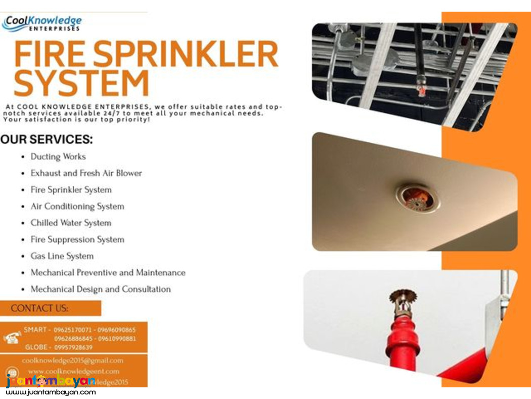 --+ FIRE SPRINKLER SYSTEM +-- Supply and Installation.
