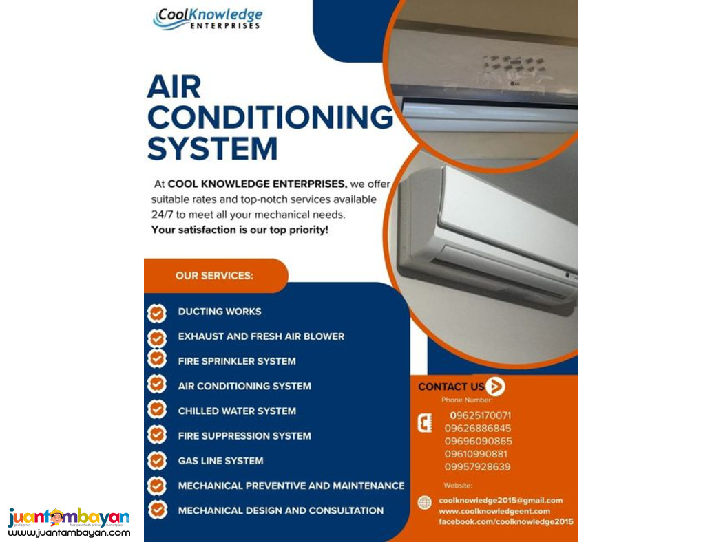++- AIR CONDITIONING SYSTEM-++ supply and installation.