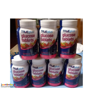 TRUEplus Glucose Tablets, Raspberry 50 Tablets