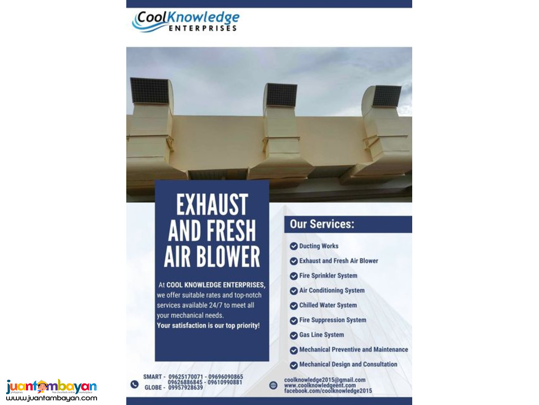 available ** EXHAUST AND FRESH AIR BLOWER **