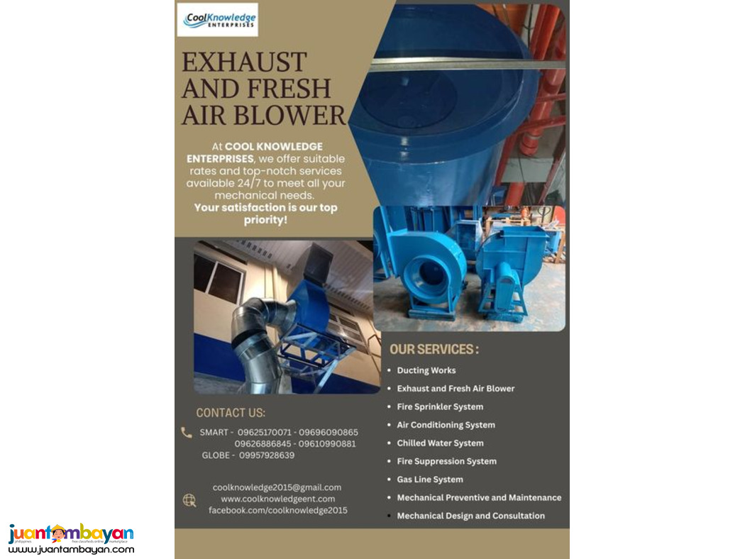 available ** EXHAUST AND FRESH AIR BLOWER **