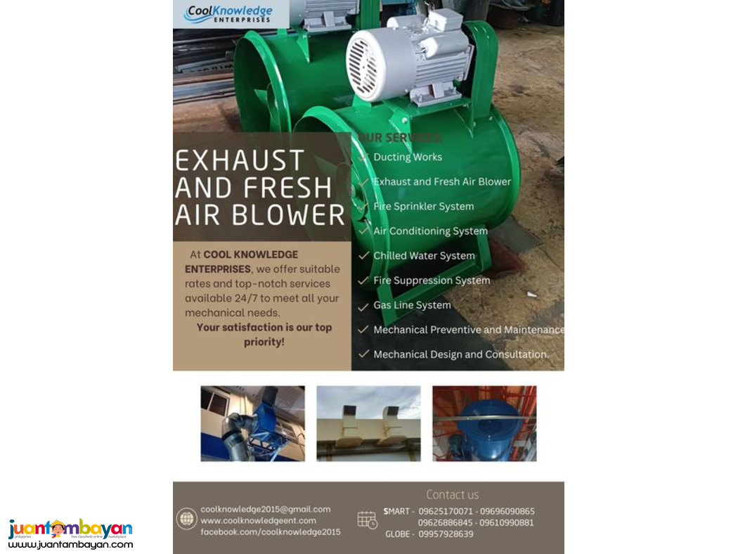 available ** EXHAUST AND FRESH AIR BLOWER **