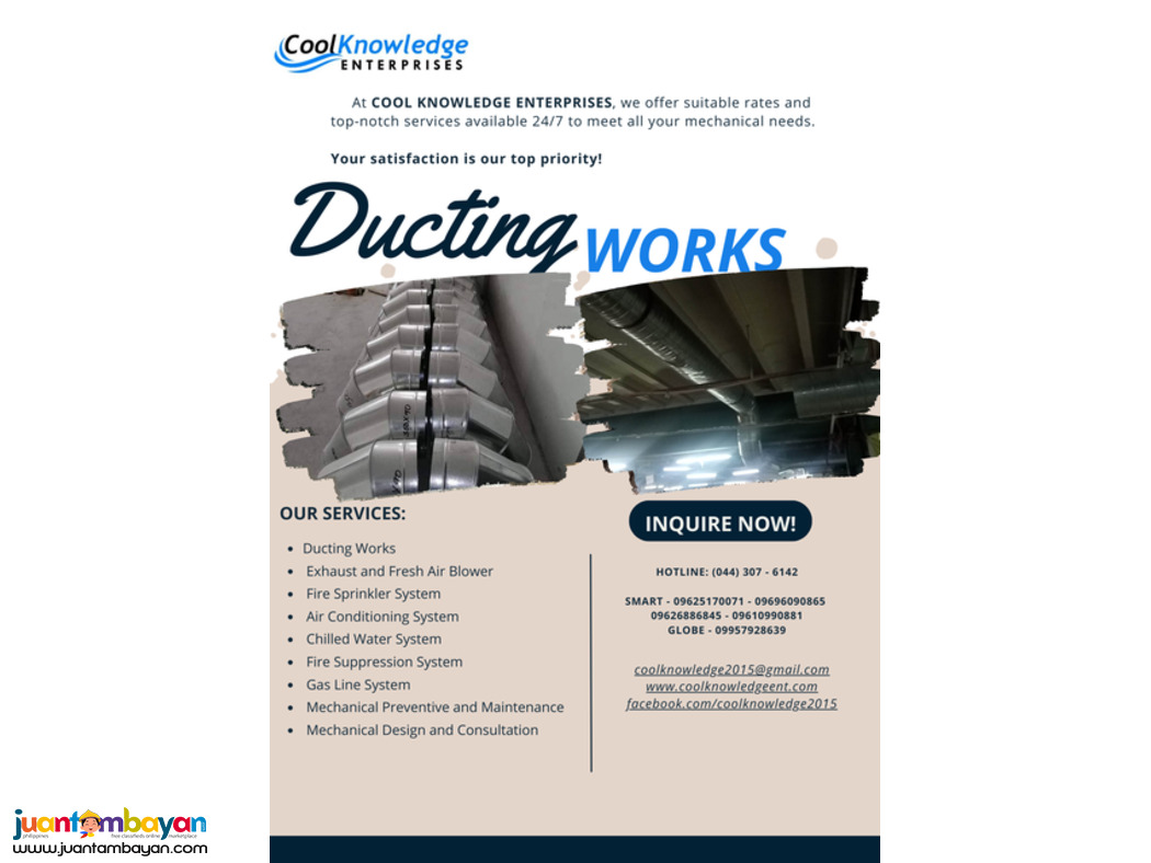 Reliable Ducting Work Services @ Cool Knowledge