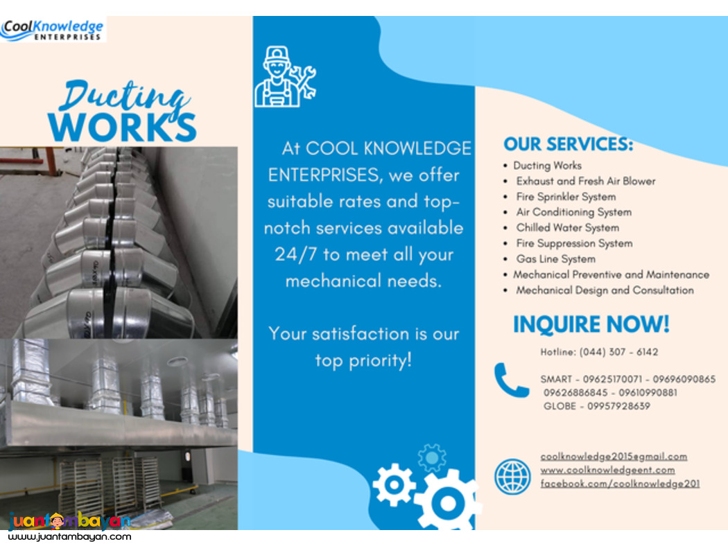 Reliable Ducting Work Services @ Cool Knowledge