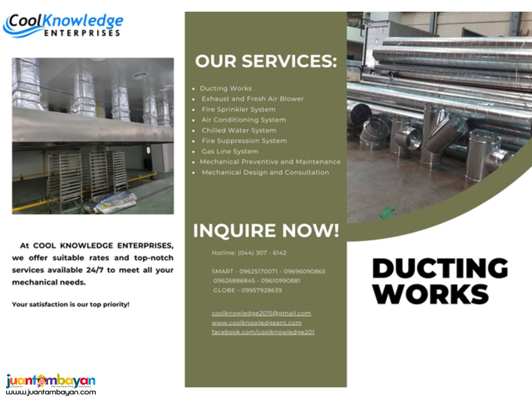 Reliable Ducting Work Services @ Cool Knowledge