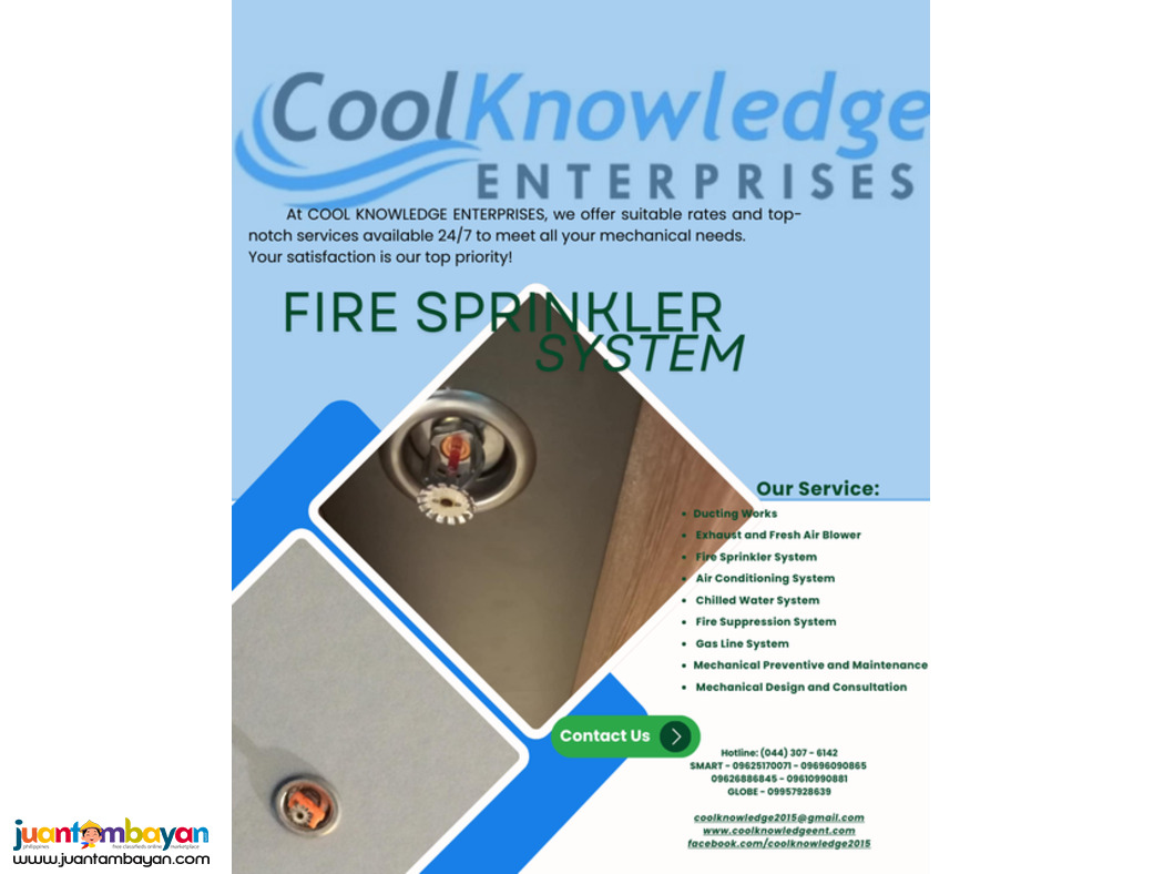 Reliable Fire Sprinkler System Services @ Cool Knowledge