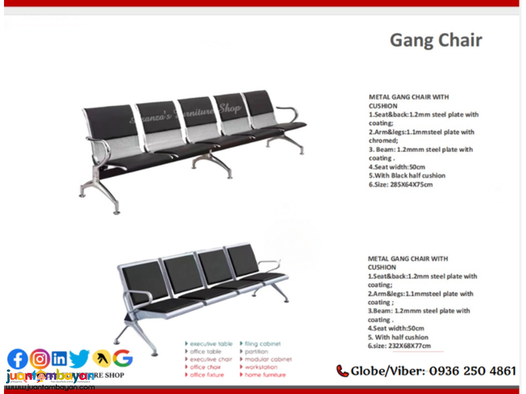 GANG CHAIR | WAITING CHAIR (3-4-5 SEATER)